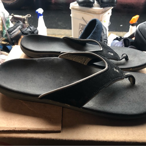 Spenco Men's Black Thong Flip-Flop Sandals Size 13 - Picture 4 of 9